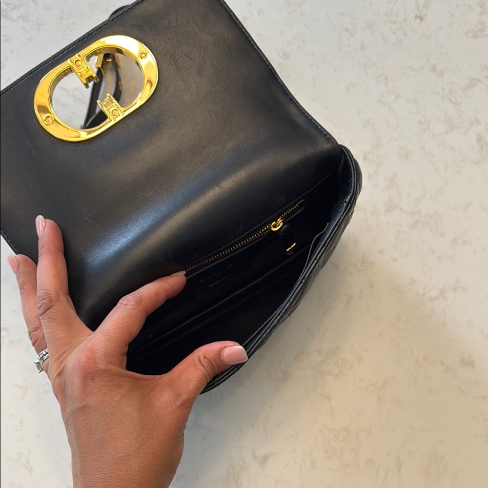 Dior Black and Gold Mini Bag with Quilted Design - Picture 5 of 7